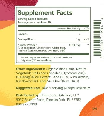 Kimchi one TM premium fermented superfood